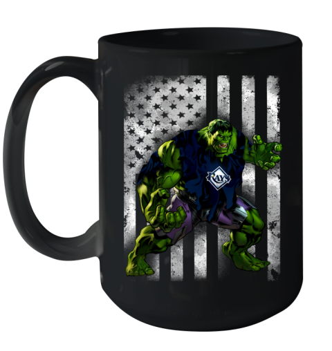 Tampa Bay Rays Hulk Marvel Avengers MLB Baseball American Flag Ceramic Mug 15oz