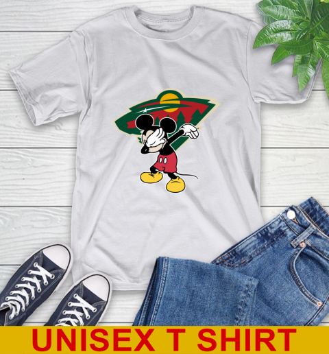 Minnesota Wild NHL Hockey Dabbing Mickey Disney Sports T-Shirt 12