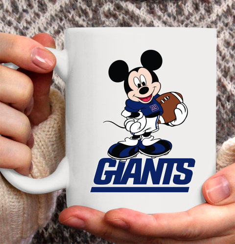 NFL Football New York Giants Cheerful Mickey Mouse Shirt Ceramic Mug 11oz 2