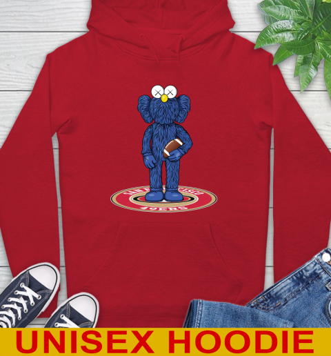 NFL Football San Francisco 49ers Kaws Bff Blue Figure Shirt Hoodie 10