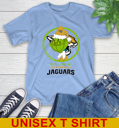 Jacksonville Jaguars NFL Christmas Grinch I Hate People But I Love My Favorite Football Team T-Shirt 11
