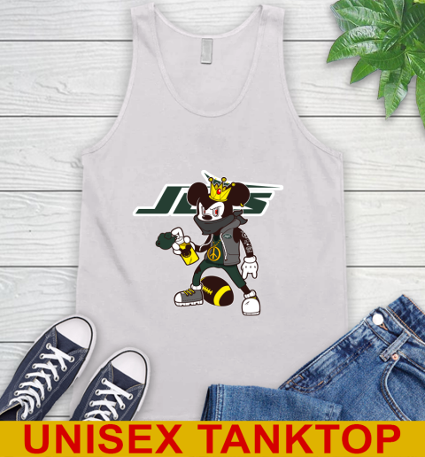 New York Jets NFL Football Mickey Peace Sign Sports Tank Top