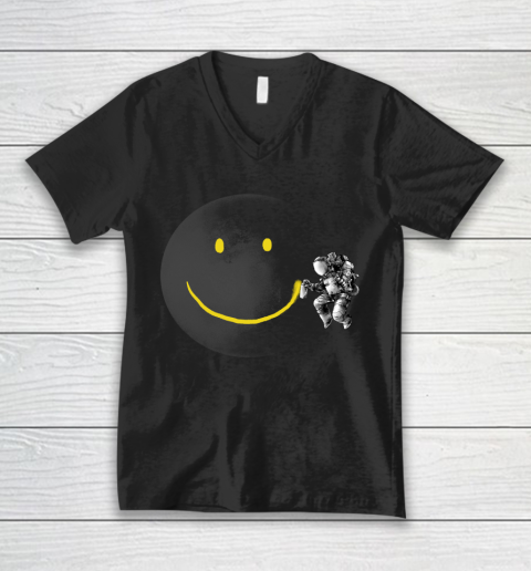 Funny Shirt Make a Smile Space V-Neck T-Shirt