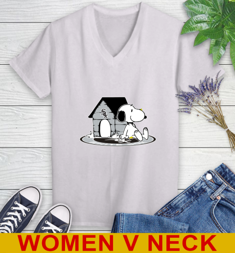 MLB Baseball Chicago White Sox Snoopy The Peanuts Movie Shirt Women's V-Neck T-Shirt