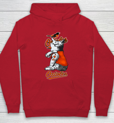 MLB Baseball My Cat Loves Baltimore Orioles Hoodie 7