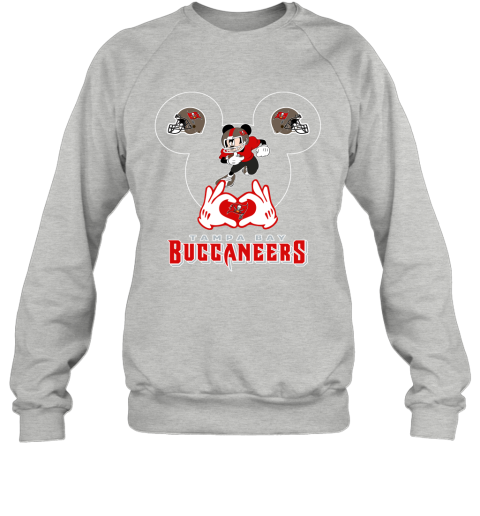 ilgp i love the buccaneers mickey mouse tampa bay buccaneers s sweatshirt 35 front sport grey