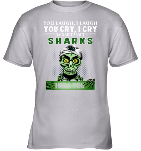 NHL Talk Shit About San Jose Sharks I Kill You Achmed The Dead Terrorist Jeffrey Dunham Hockey BlAtFLp72yD youth t shirt 26 95 151514 front sport grey