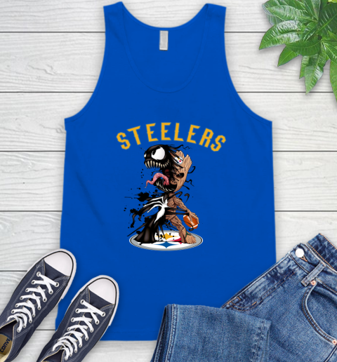 NFL Pittsburgh Steelers Football Venom Groot Guardians Of The Galaxy Tank Top 5