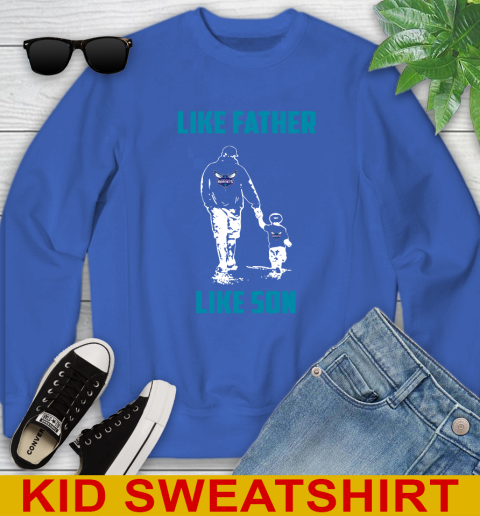 Charlotte Hornets NBA Basketball Like Father Like Son Sports Youth Sweatshirt 6