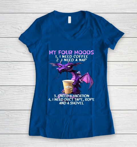 My Four Moods Glumy Dragon Women's V-Neck T-Shirt 7
