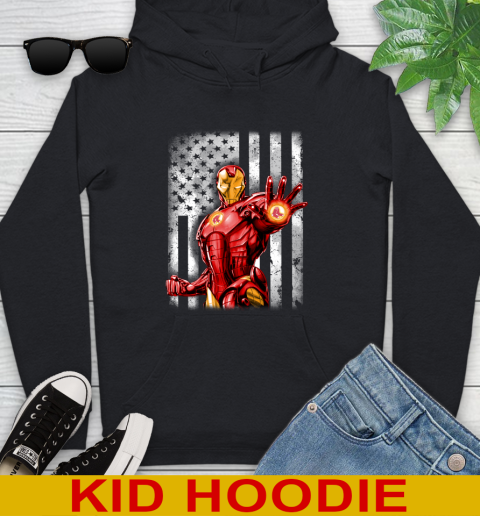 Boston Red Sox MLB Baseball Iron Man Avengers American Flag Shirt Youth Hoodie