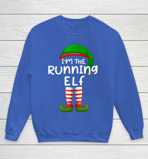 I m The Running Elf Funny Elf Family Matching Christmas Youth Sweatshirt 6