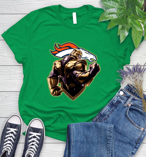 NFL Thanos Avengers Endgame Football Sports Denver Broncos Women's T-Shirt 6