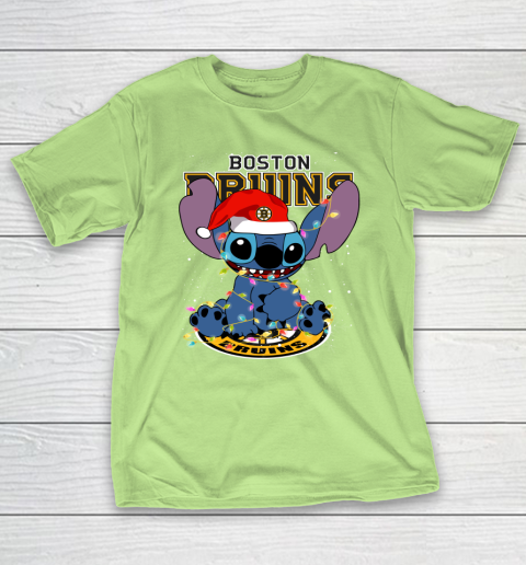 Boston Bruins NHL Hockey noel stitch Christmas T-Shirt 6