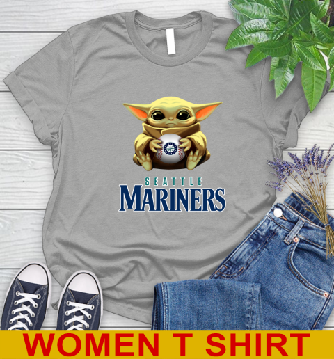 MLB Baseball Seattle Mariners Star Wars Baby Yoda Shirt 99