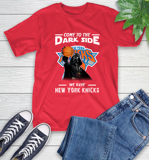 NBA Come To The Dark Side We Have New York Knicks Star Wars Darth Vader Basketball T-Shirt 11