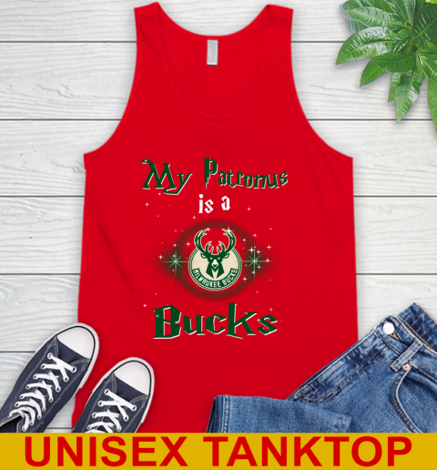 NBA Basketball Harry Potter My Patronus Is A Milwaukee Bucks Tank Top 5