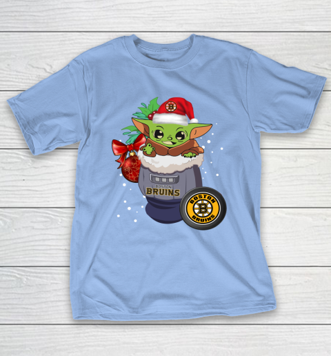 Boston Bruins Christmas Baby Yoda Star Wars Funny Happy NHL T-Shirt 11