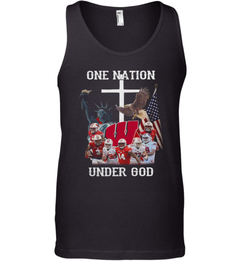 Wisconsin Badgers One Nation Under God Flag Tank Top