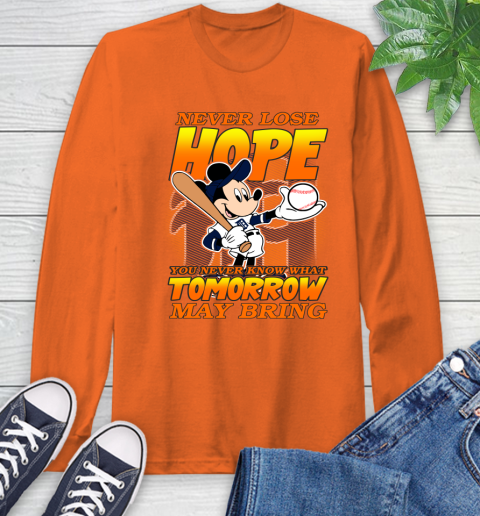 Detroit Tigers MLB Baseball Mickey Disney Never Lose Hope Long Sleeve T-Shirt 4