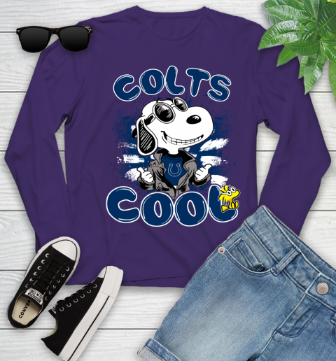 NFL Football Indianapolis Colts Cool Snoopy Shirt Youth Long Sleeve 4