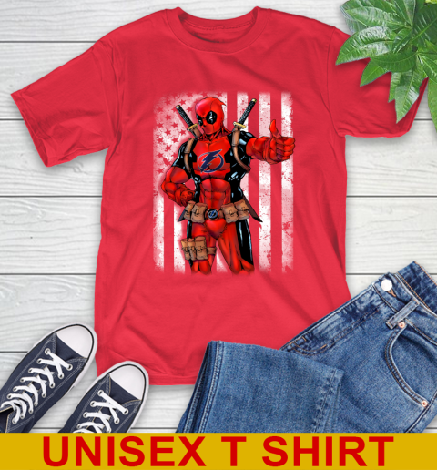 NHL Hockey Tampa Bay Lightning Deadpool American Flag Shirt T-Shirt 13 NHL Hockey Tampa Bay Lightning Deadpool American Flag Shirt T-Shirt - Image 13