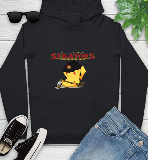 NHL Pikachu Hockey Sports Ottawa Senators Youth Hoodie 2