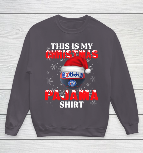 Philadelphia 76ers This Is My Christmas Pajama Shirt NBA Youth Sweatshirt 5