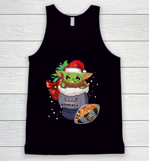 Cincinnati Bengals Christmas Baby Yoda Star Wars Funny Happy NFL Tank Top
