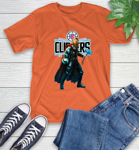 NBA Thor Avengers Endgame Basketball Los Angeles Clippers T-Shirt 5