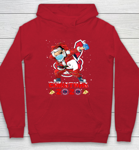 Cleveland Indians Funny Santa Claus Dabbing Christmas 2020 MLB Hoodie 7
