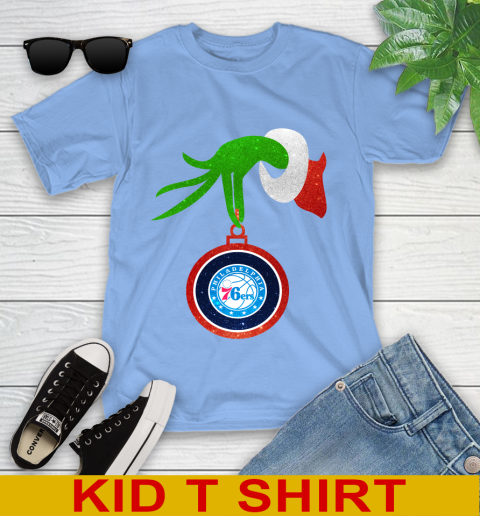 Philadelphia 76ers Grinch Merry Christmas NBA Basketball Youth T-Shirt 11