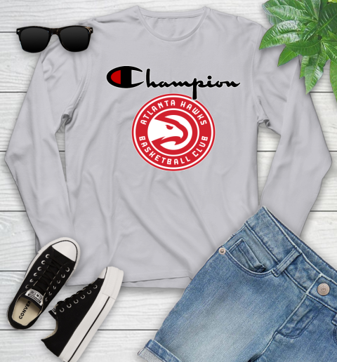 NBA Basketball Atlanta Hawks Champion Shirt Youth Long Sleeve 3