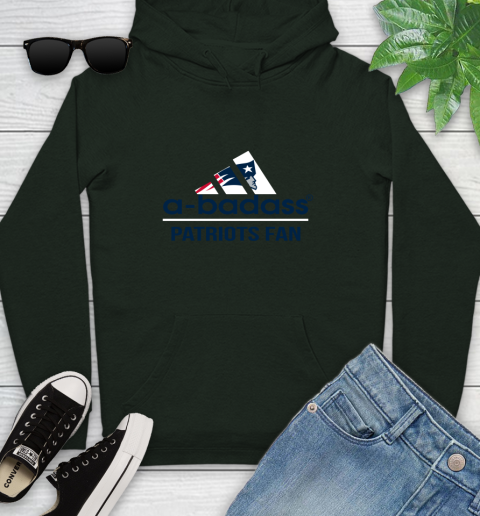 New England Patriots NFL Football A Badass Adidas Adoring Fan Sports Youth Hoodie 14