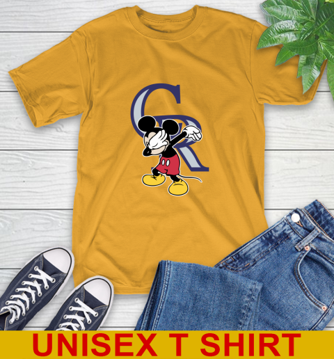 Colorado Rockies MLB Baseball Dabbing Mickey Disney Sports T-Shirt 3