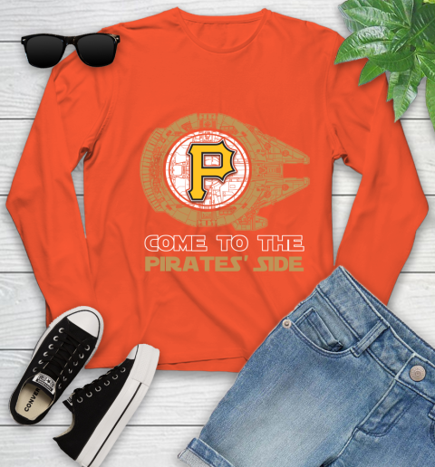 MLB Come To The Pittsburgh Pirates Side Star Wars Baseball Sports Youth Long Sleeve 3
