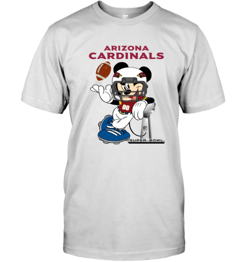 NFL Arizona Cardinals Mickey Mouse Disney Super Bowl Football T Shirt