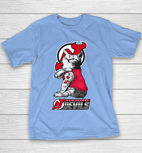 NHL My Cat Loves New Jersey Devils Hockey Youth T-Shirt 8