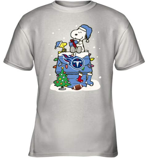 A Happy Christmas With Tennessee Titans Snoopy Youth T-Shirt