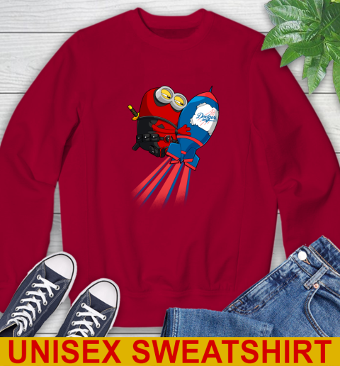 MLB Baseball Los Angeles Dodgers Deadpool Minion Marvel Shirt Sweatshirt 9