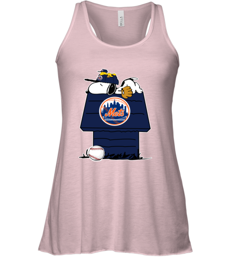 MLB New York Mets Snoopy Woodstock The Peanuts Movie Baseball T Shirt p0Yk2xQu5WD flowy tank 32 95 151514 front soft pink