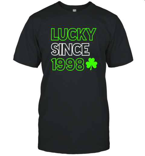 22nd Birthday St Patricks Lucky Since 1998 22 Years Old Unisex Jersey Tee