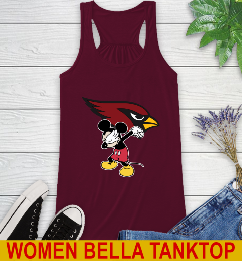 Arizona Cardinals NFL Football Dabbing Mickey Disney Sports Racerback Tank 3
