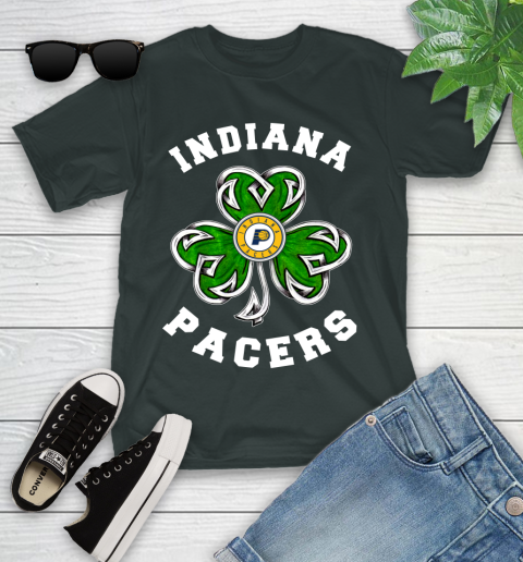 NBA Indiana Pacers Three Leaf Clover St Patrick's Day Basketball Sports Youth T-Shirt 6