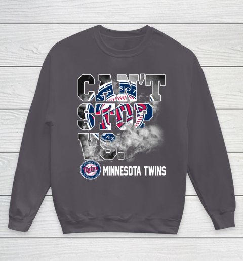 MLB Minnesota Twins Baseball Can't Stop Vs Twins Youth Sweatshirt 5