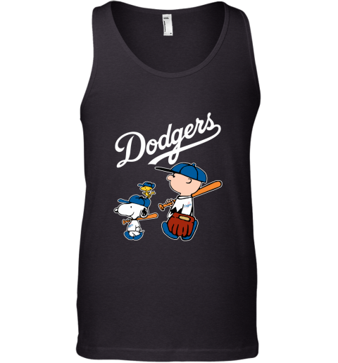 Los Angeles Dodgers Let's Play Baseball Together Snoopy MLB Tank Top