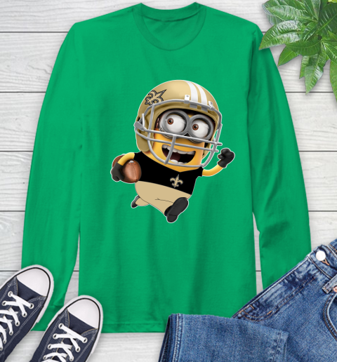NFL New Orleans Saints Minions Disney Football Sports Long Sleeve T-Shirt 7