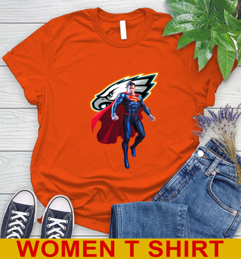 NFL Superman DC Sports Football Philadelphia Eagles Women's T-Shirt 4