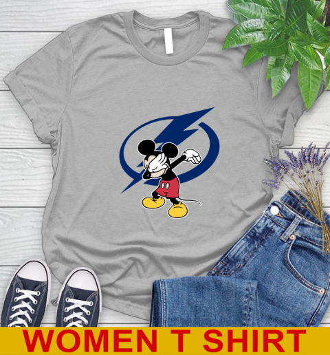 Tampa Bay Lightning NHL Hockey Dabbing Mickey Disney Sports Women's T-Shirt 5