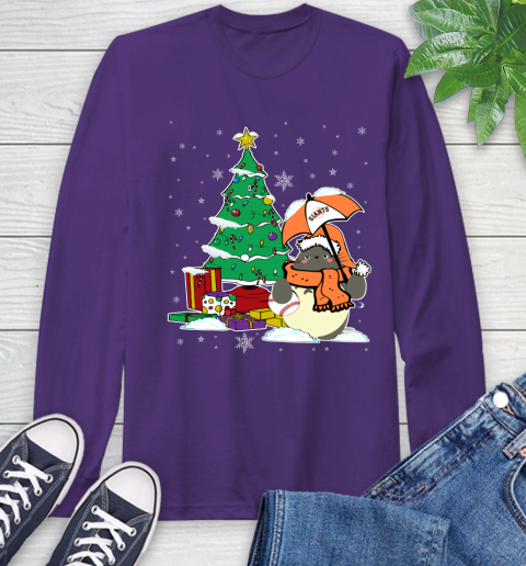 San Francisco Giants MLB Baseball Cute Tonari No Totoro Christmas Sports Long Sleeve T-Shirt 5